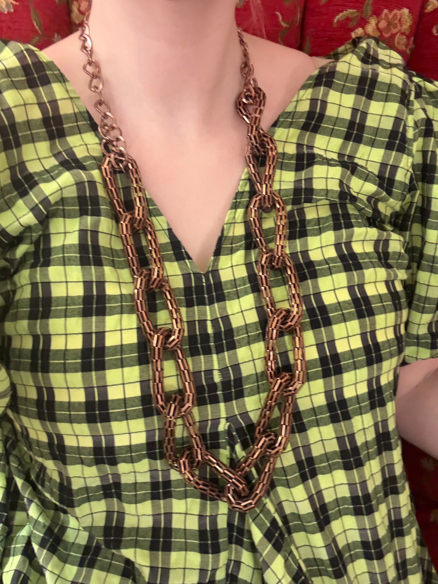 Vintage Huge Copper Supersized Link Necklace