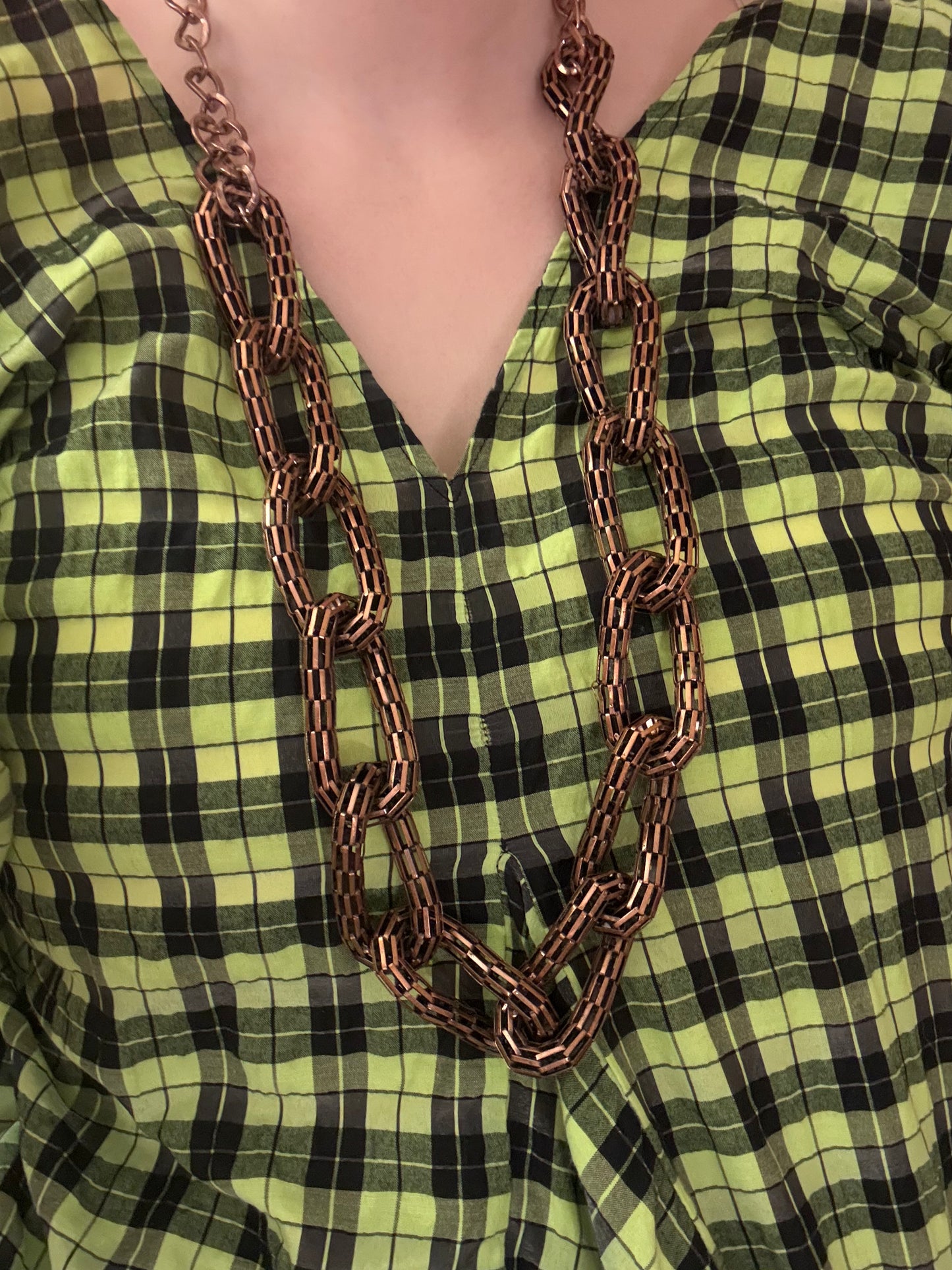 Vintage Huge Copper Supersized Link Necklace