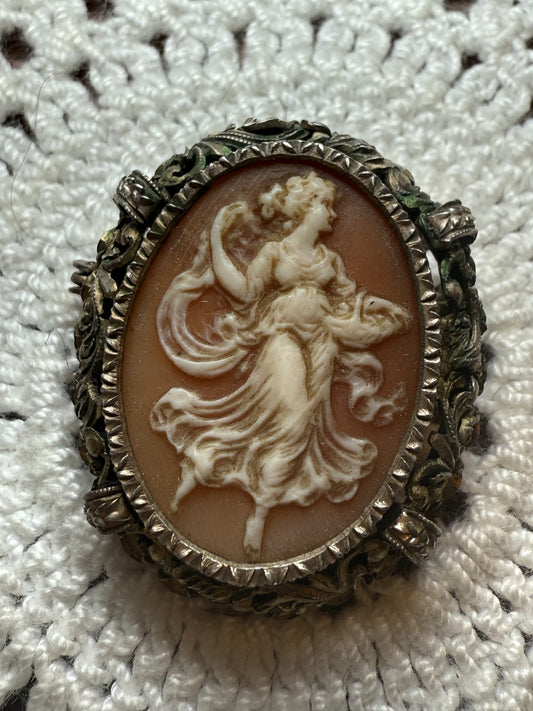 Antique Victorian Goddess Cameo Pendant
