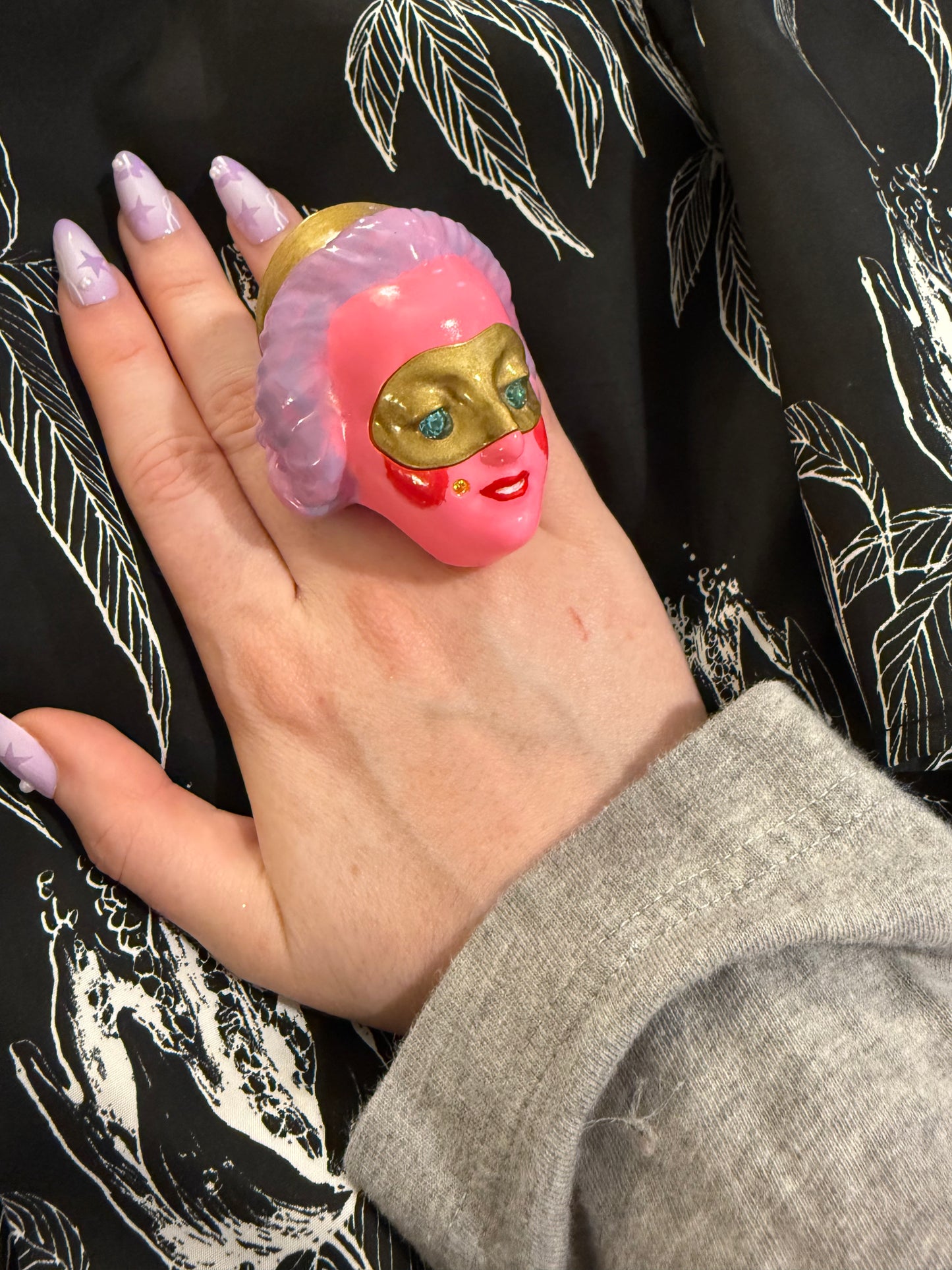 Masked Lady Madame Rose Ring