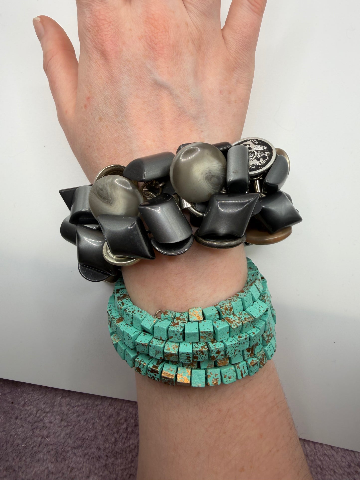 Iris Apfel's Vintage Chunky Button Bracelet
