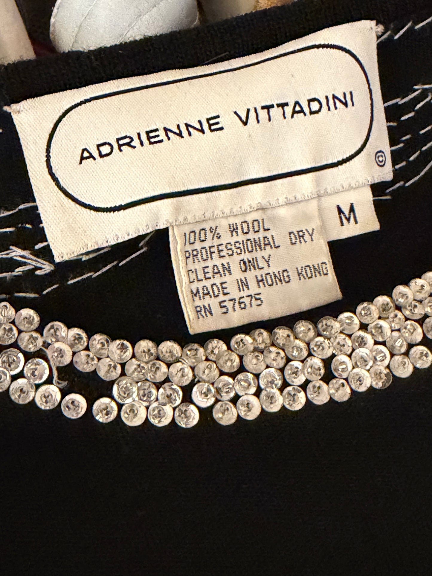 Iris Apfel's Vintage Adrienne Vittadini Sparkle Shoulder Pad Sweater