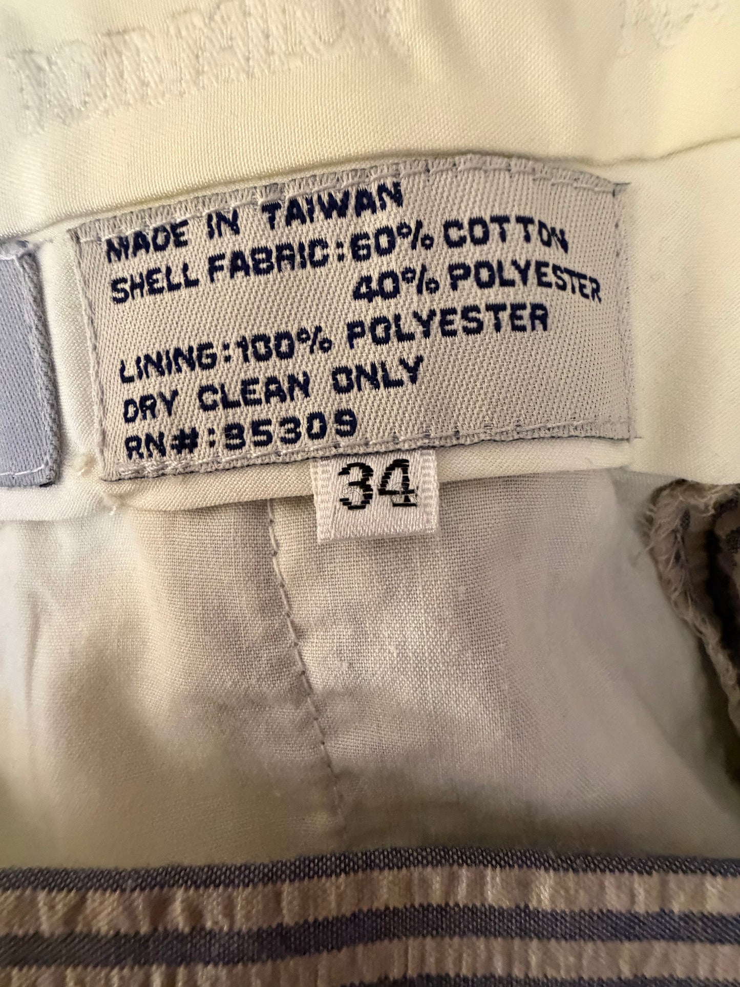 Iris Apfel's Vintage Tom Tailor Seersucker Pants