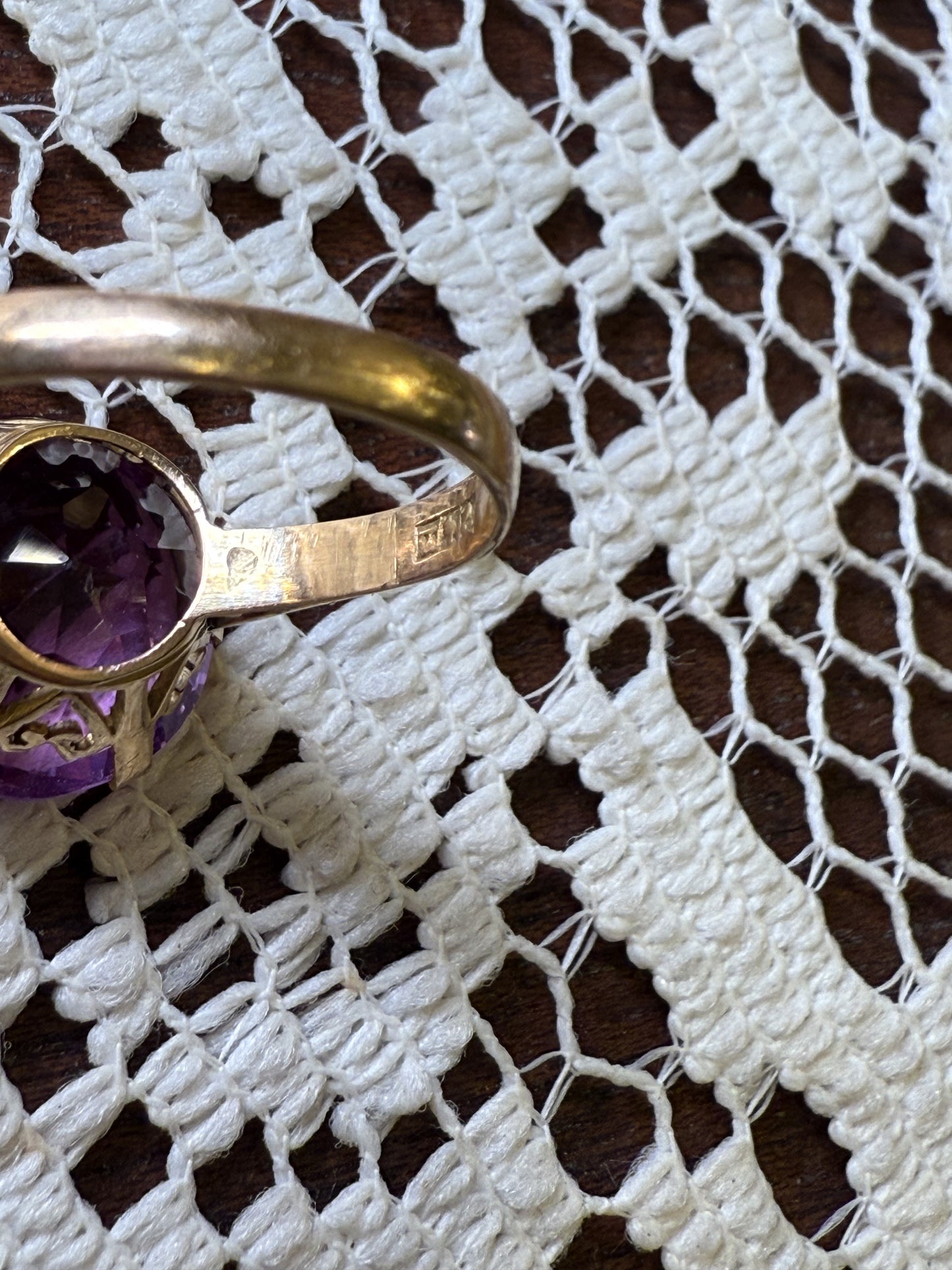Antique 18K Solid Gold Art Deco 6.90ct Color Change Sapphire Ring