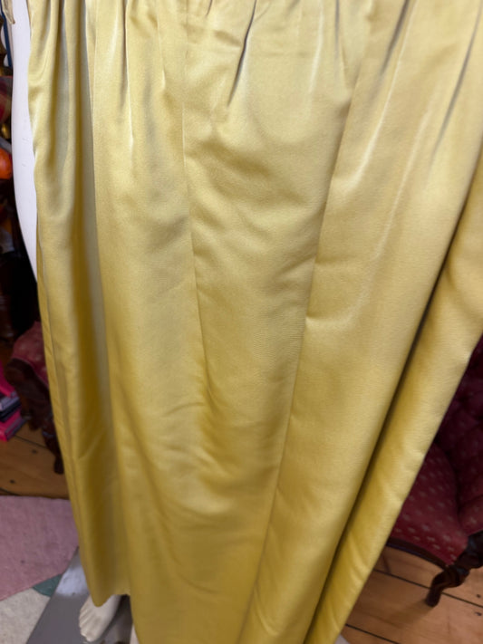 Iris Apfel's Vintage Butter Yellow Custom Silk Maxi Skirt