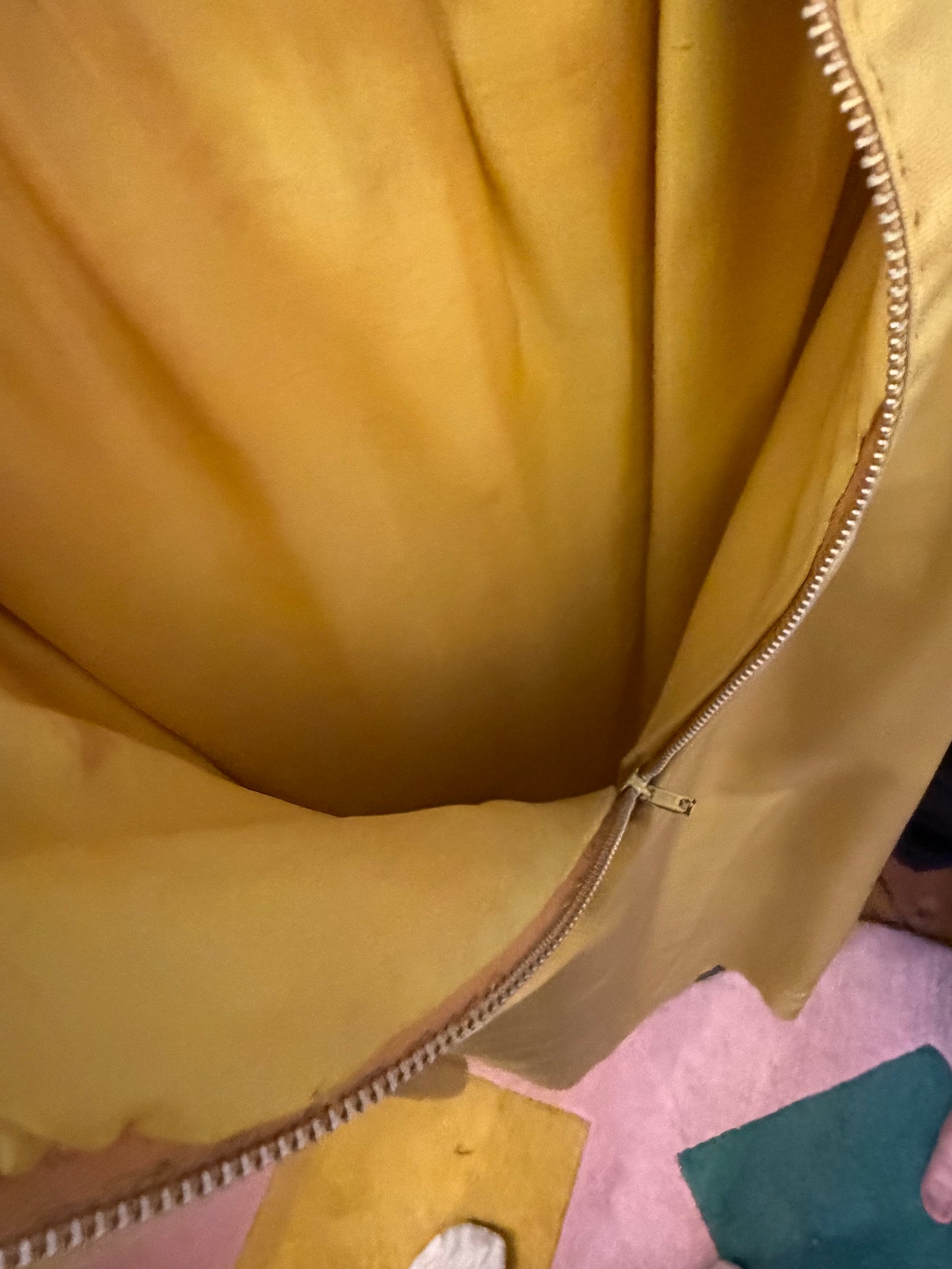 Iris Apfel's Vintage Butter Yellow Custom Silk Maxi Skirt