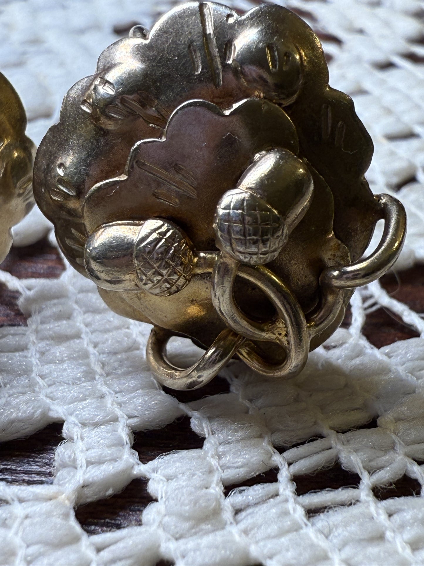 Antique Victorian Silver Acorn Earrings