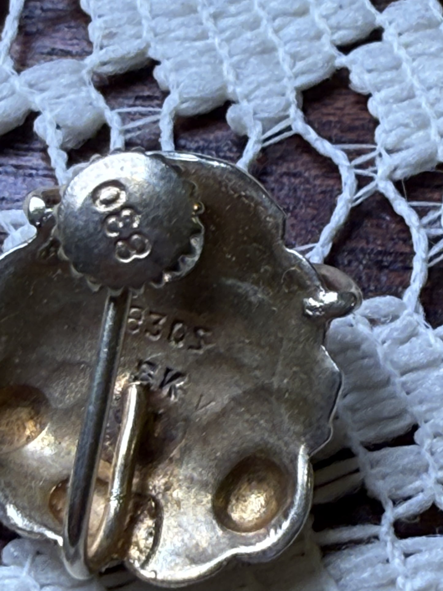 Antique Victorian Silver Acorn Earrings