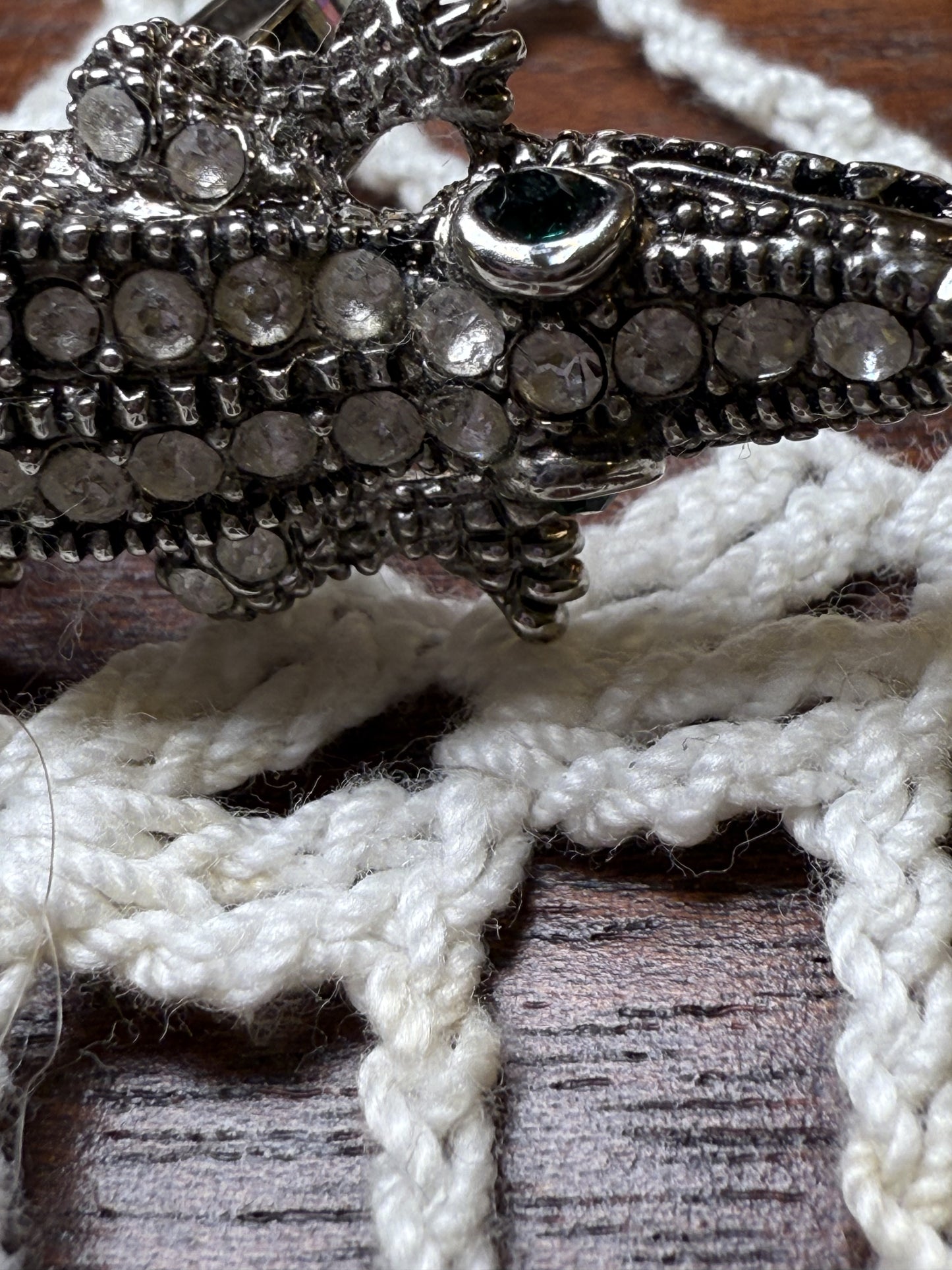 Vintage Crystal Alligator Ring