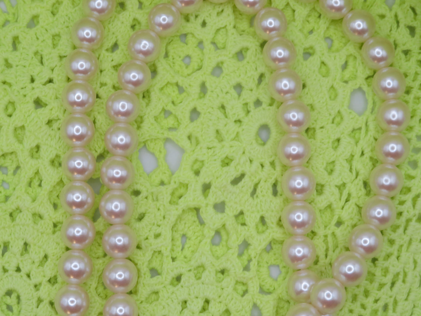 Vintage Byzantine Style Long Pearl Necklace