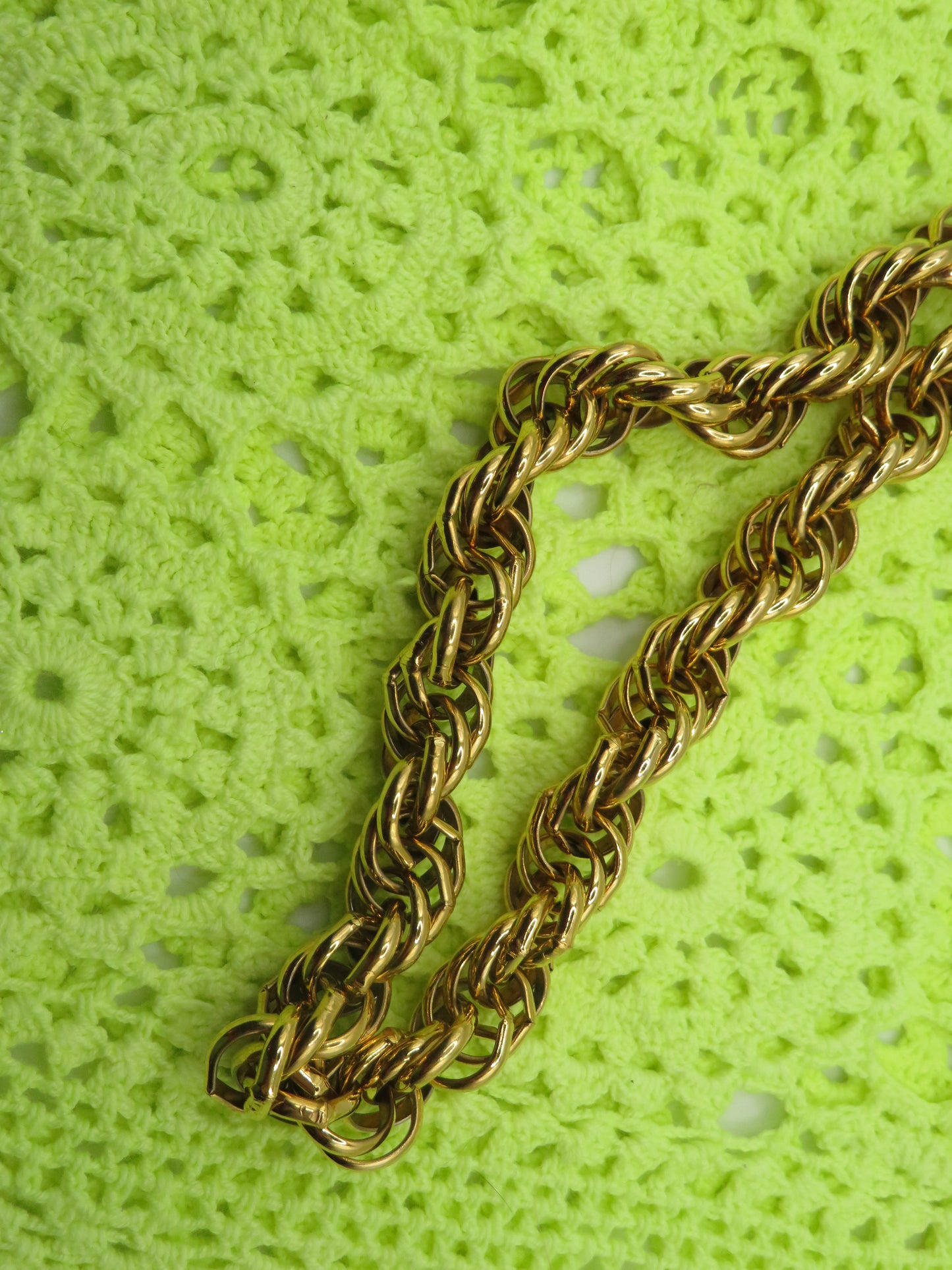 Vintage Erwin Pearl Chunky Twisted Gold Necklace