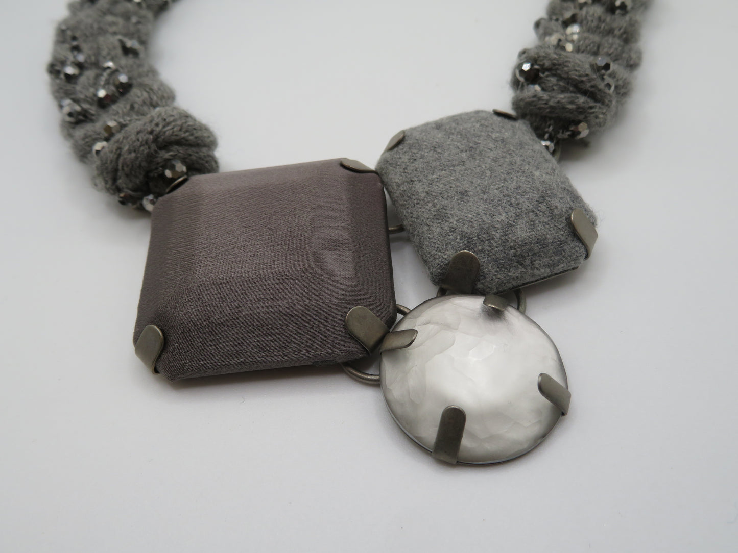 Vintage Braided Geometric Cubist Choker Necklace