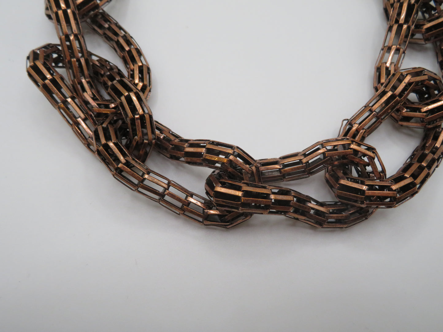Vintage Huge Copper Supersized Link Necklace