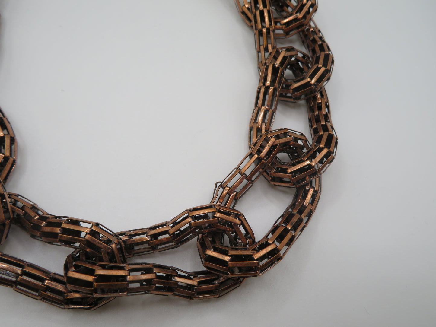 Vintage Huge Copper Supersized Link Necklace