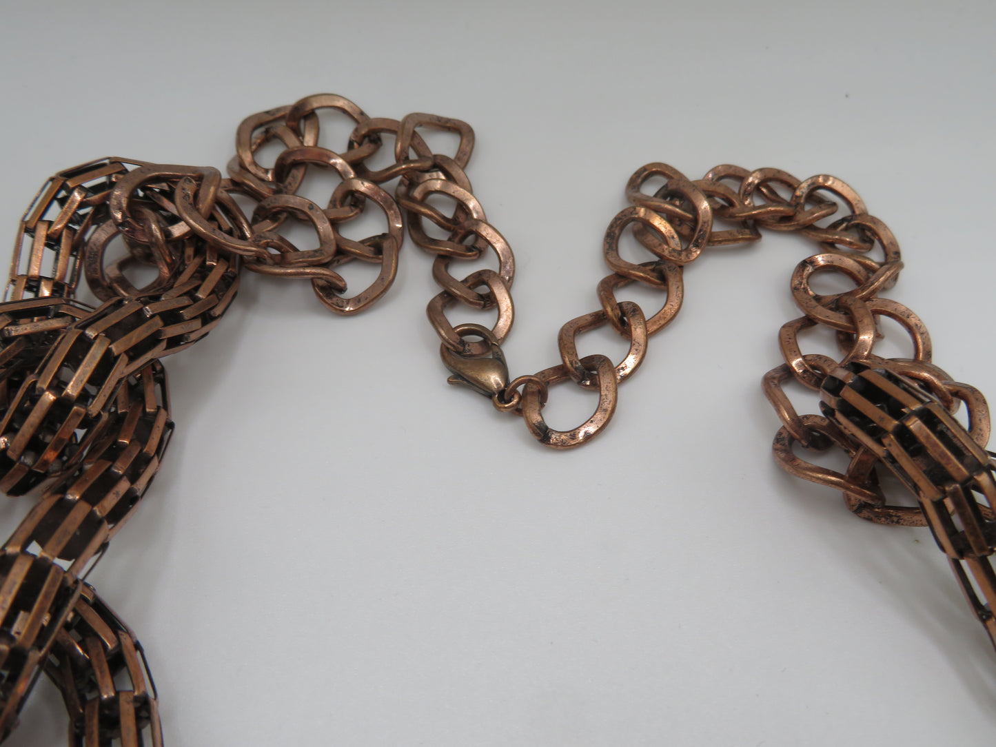 Vintage Huge Copper Supersized Link Necklace