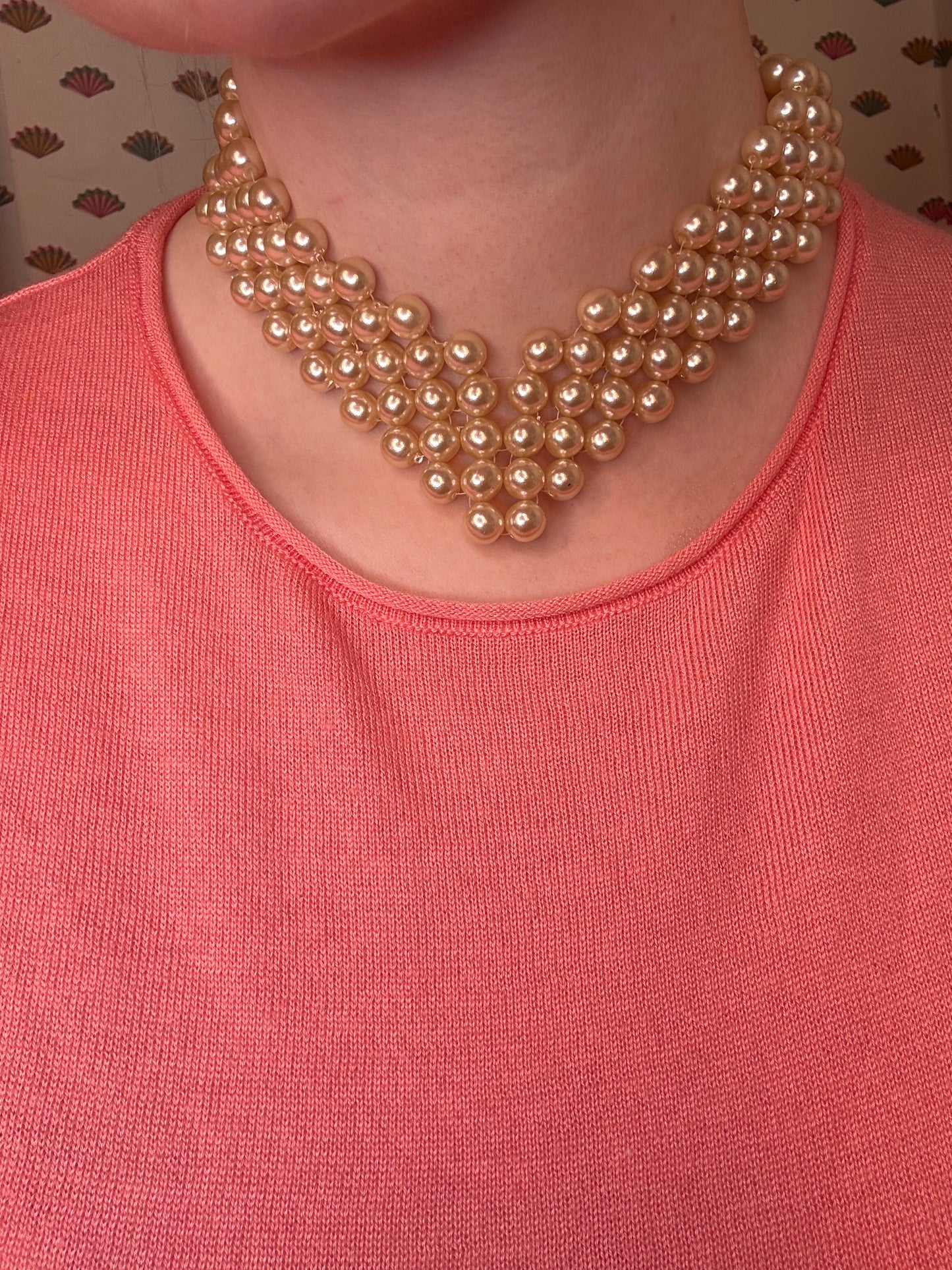 Iris Apfel's Vintage Chunky Pearl Collar Necklace