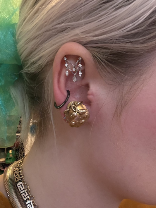 Antique Victorian Silver Acorn Earrings