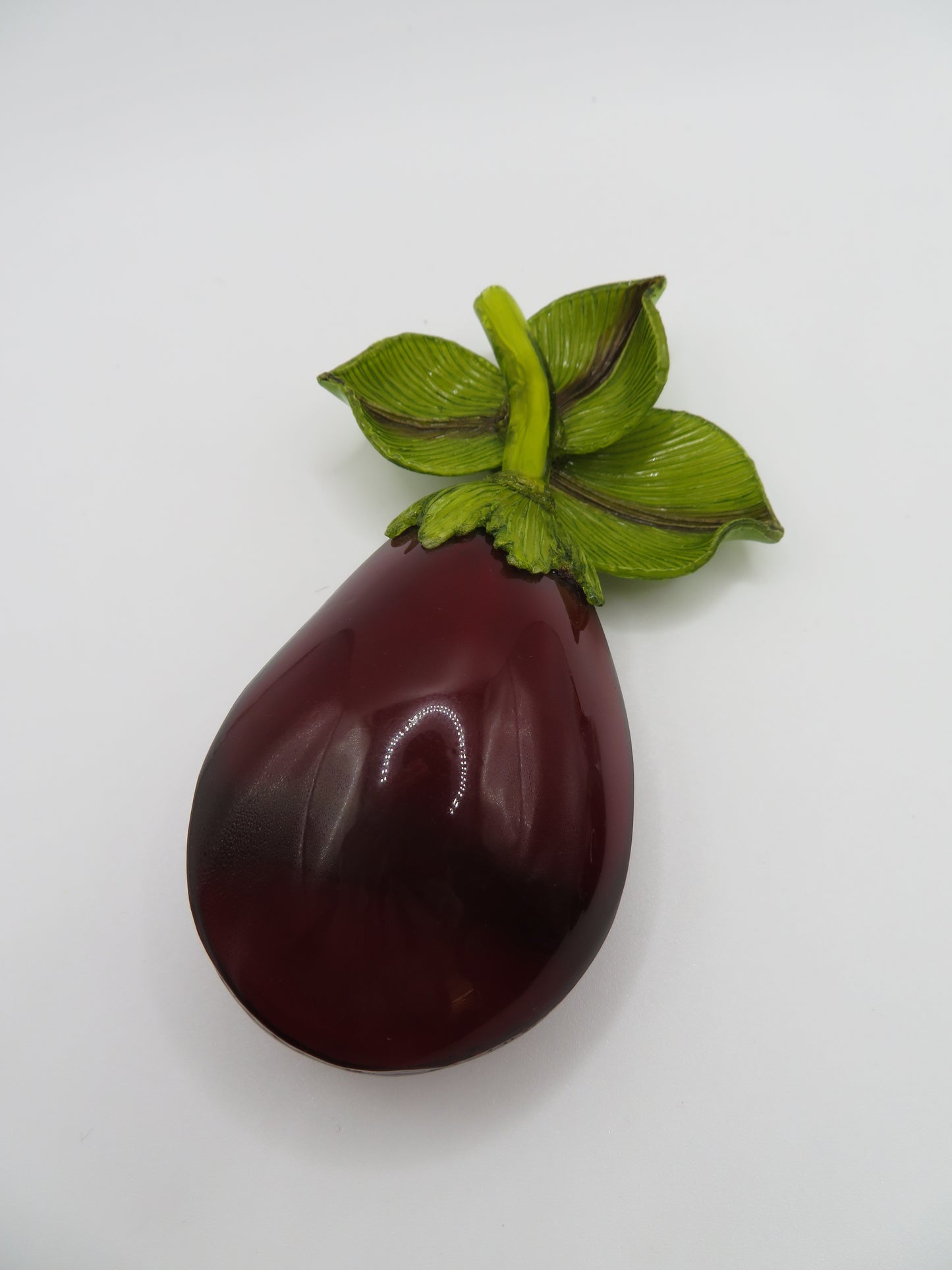 Vintage Rare Ciléa Paris Oversized Eggplant Brooch