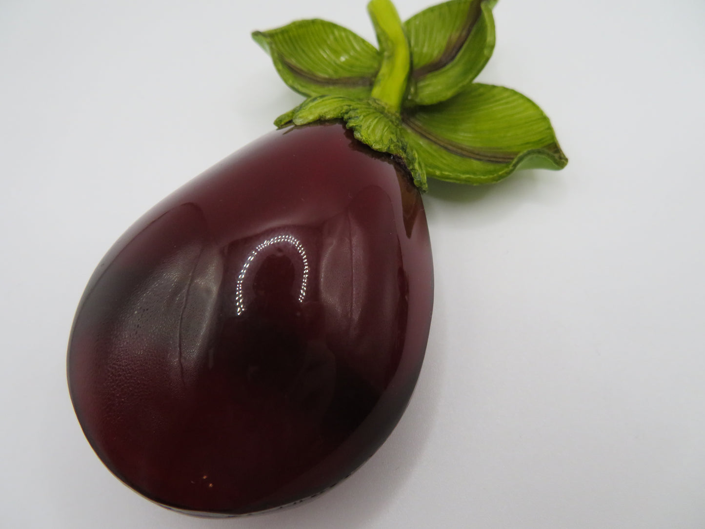 Vintage Rare Ciléa Paris Oversized Eggplant Brooch