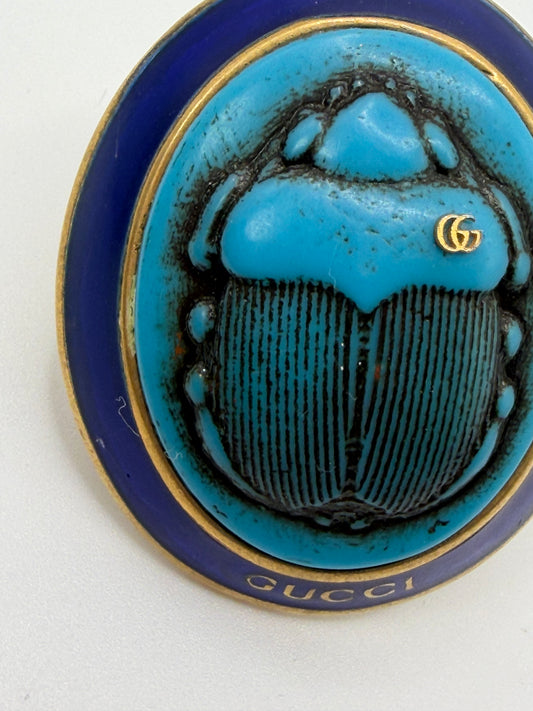 Oversized Gucci Scarab Cocktail Ring