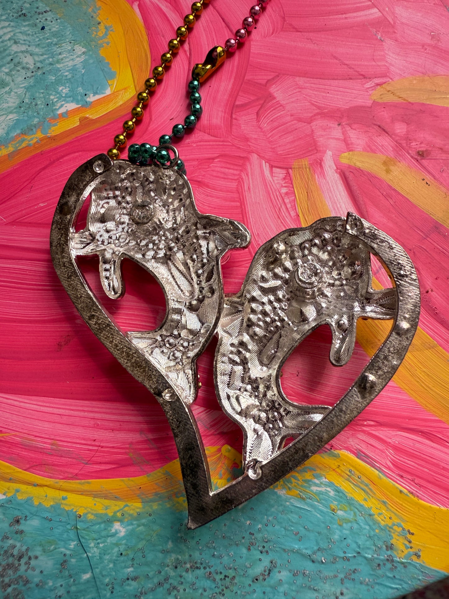 Collina Strada Rainbow Crystal Dolphin Necklace