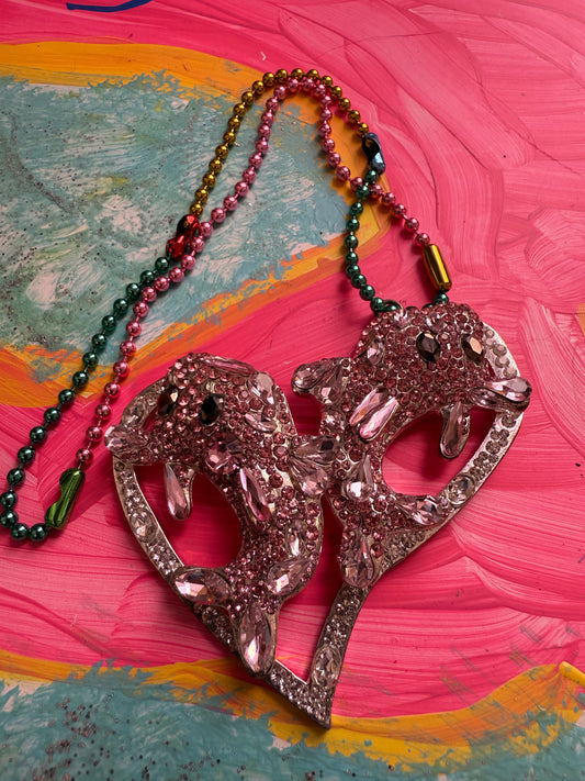 Collina Strada Rainbow Crystal Dolphin Necklace
