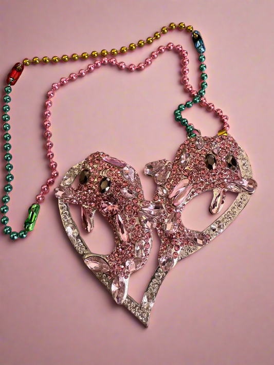 Collina Strada Rainbow Crystal Dolphin Necklace