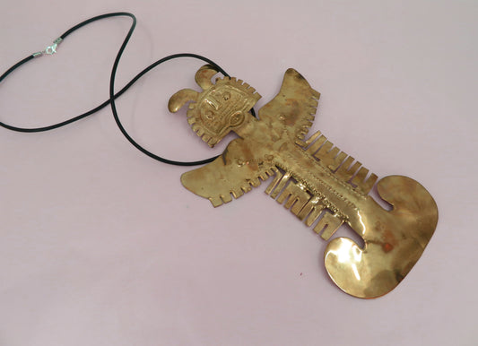 Iris Apfel's Vintage Massive Pre-Columbian Style Figural Pendant Necklace