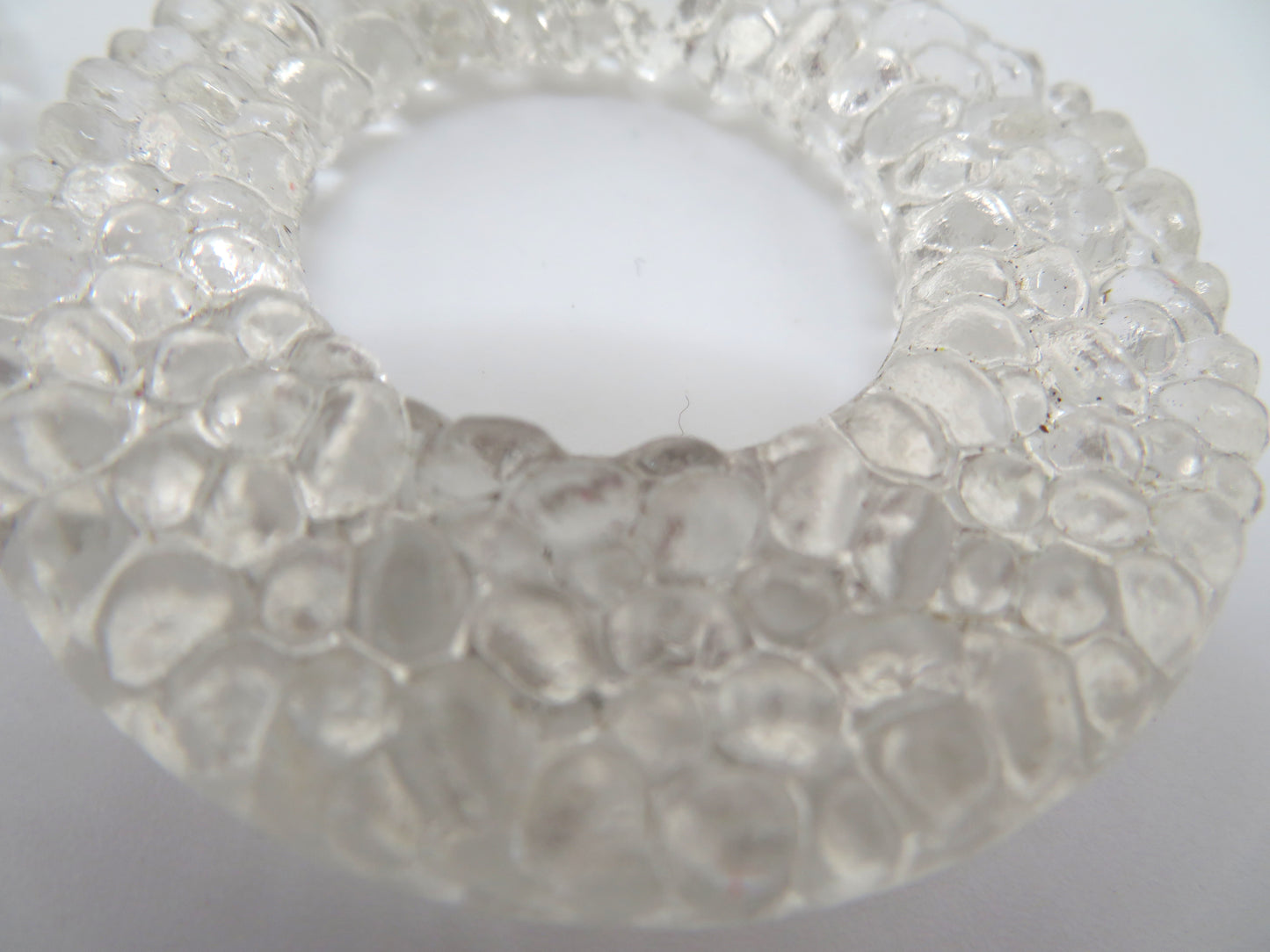 Vintage Clear Gummy Lucite Hoop Clip On Earrings