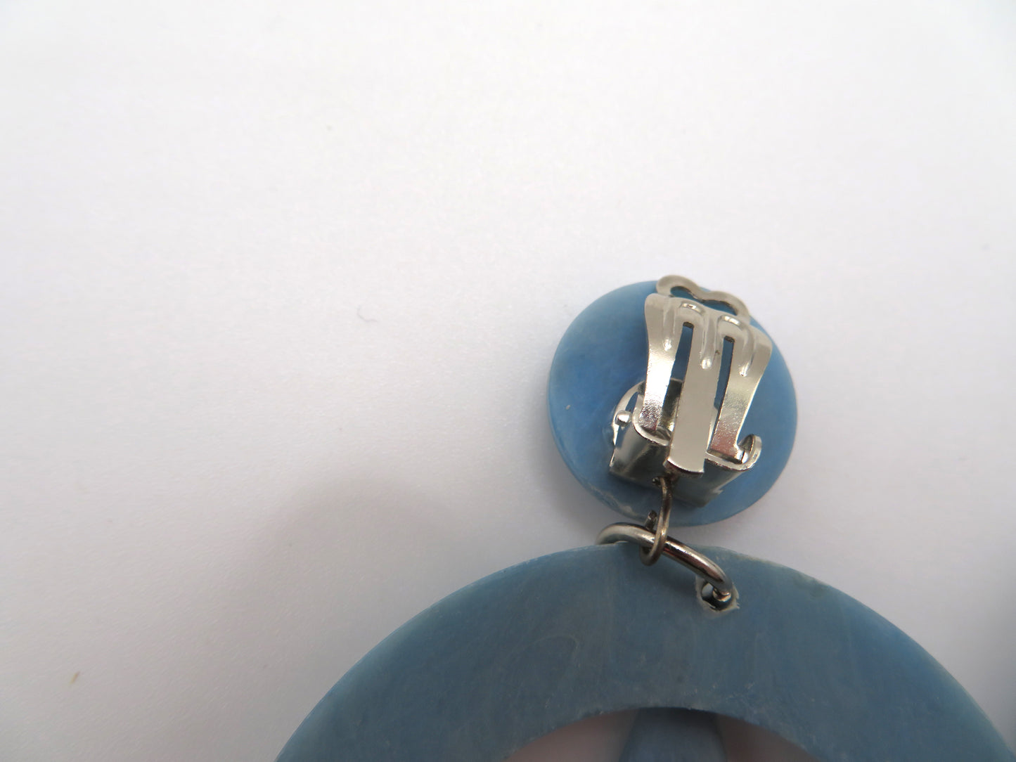 Vintage Blue Studded Star Clip On Earrings