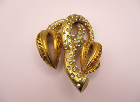 Vintage Christian Lacroix Monumental Huge Crystal Brooch