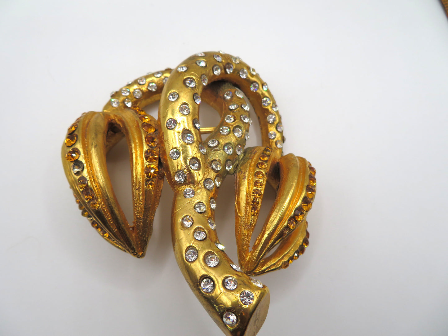Vintage Christian Lacroix Monumental Huge Crystal Brooch