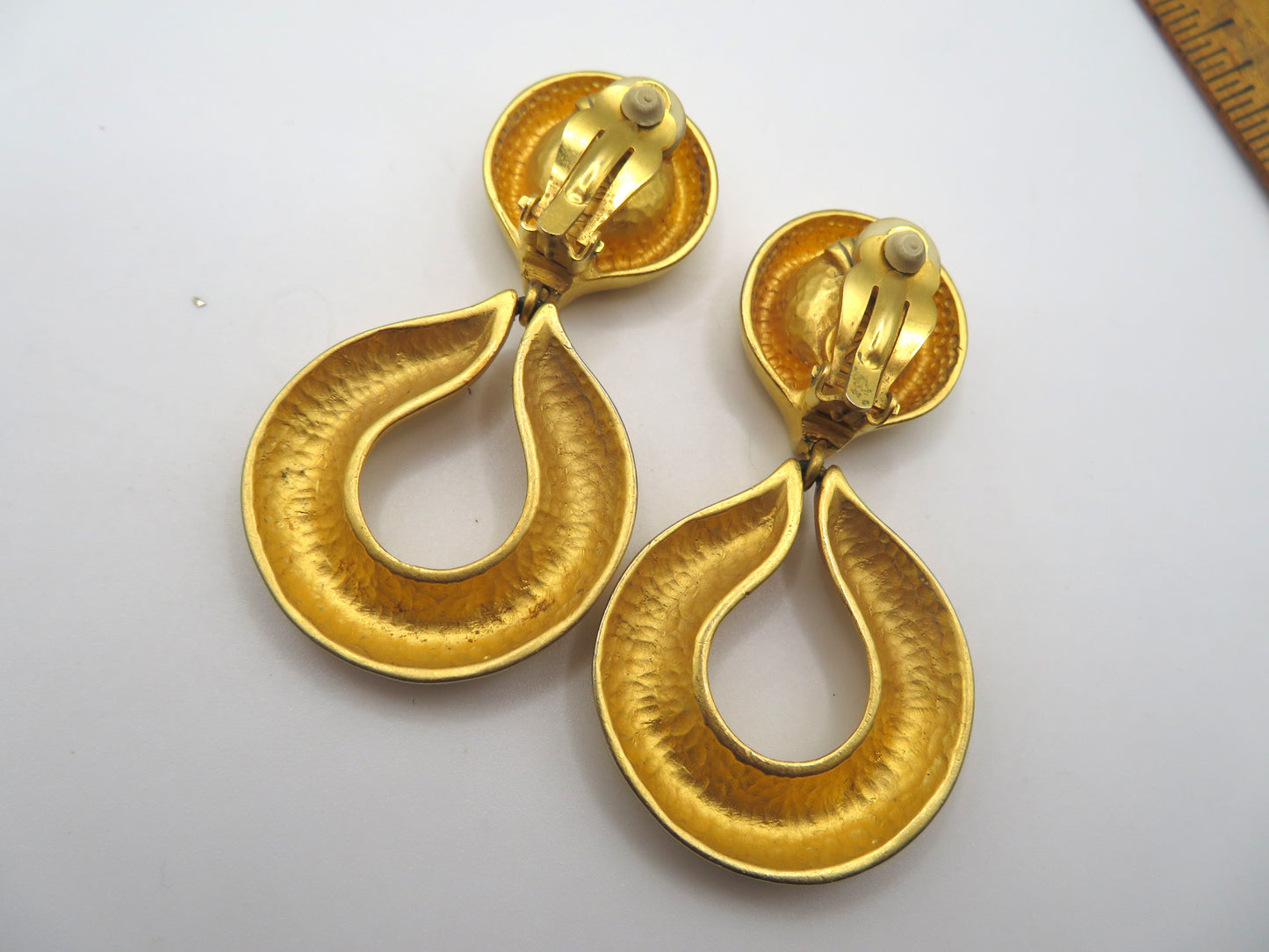 Vintage Karl Lagerfeld Pearl Drop Clip On Earrings