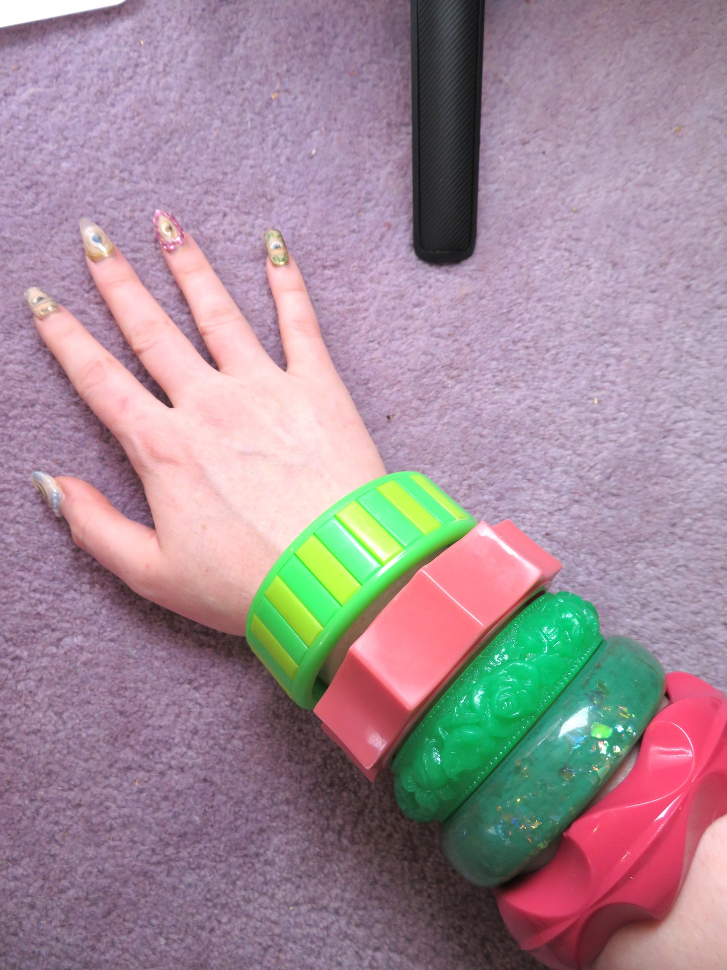 Vintage Western Germany Bangle Stack - 5 Unique Bangles