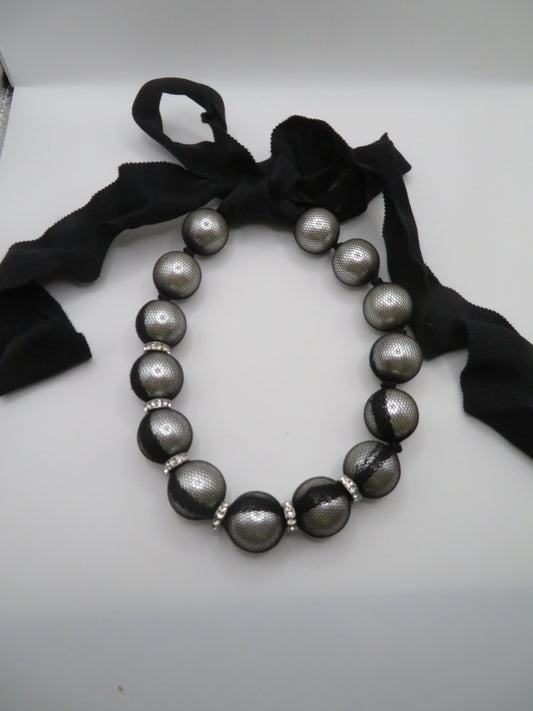 Vintage Lanvin Oversized Tulle Wrapped Pearl Necklace