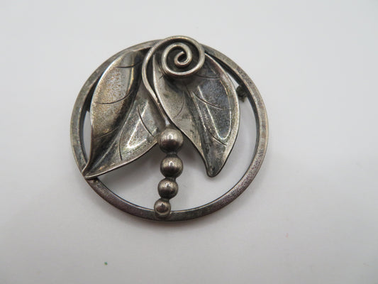 Vintage Alphonse La Paglia Sterling Silver Modernest Floral Brooch