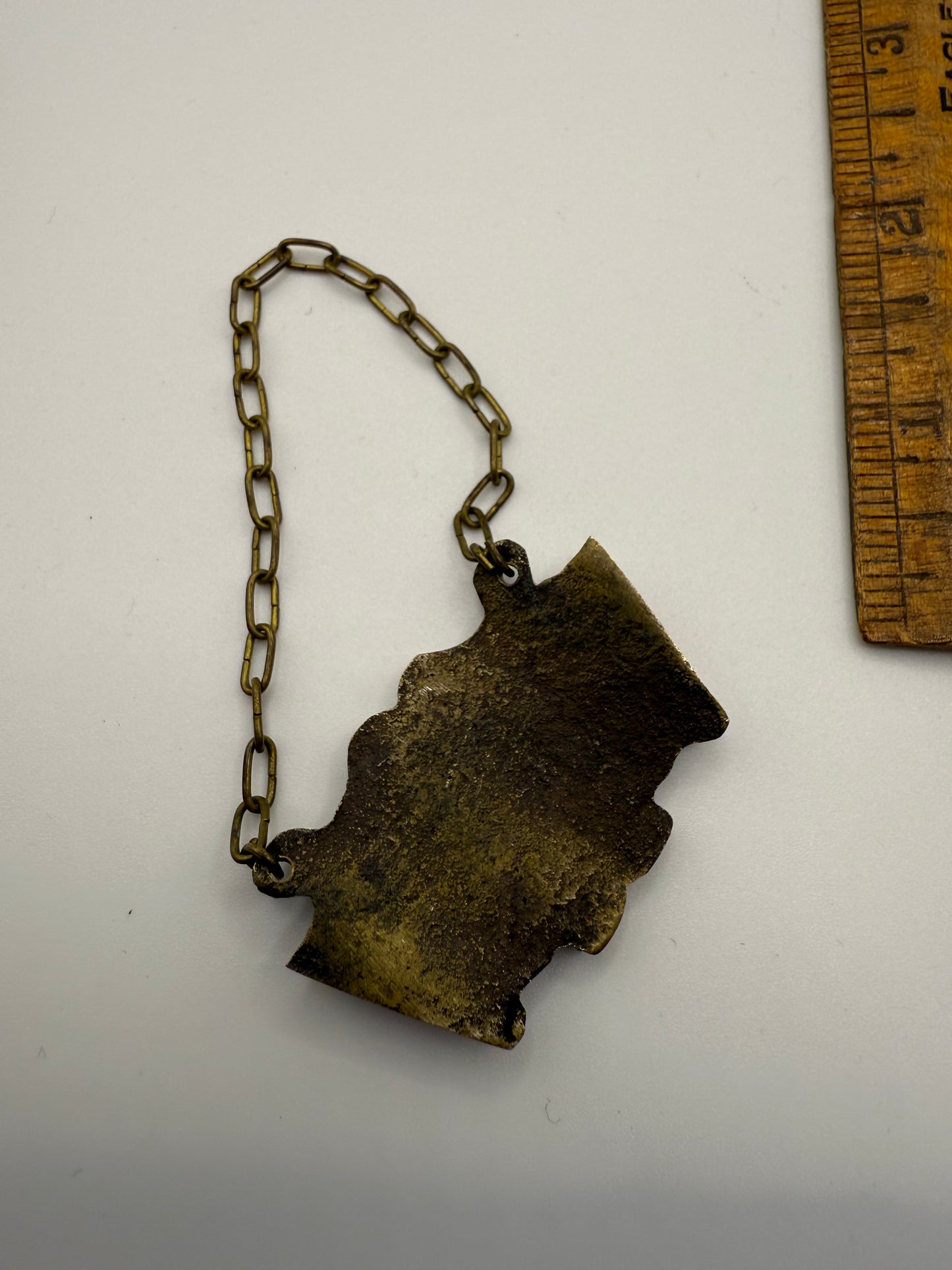 Antique Gin Bottle Label Pendant