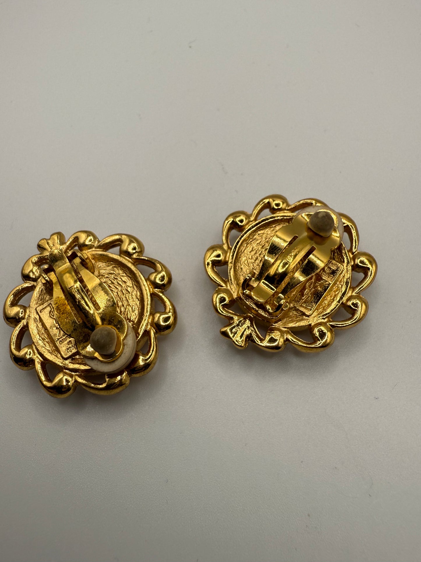 Vintage Yves Saint Laurent Chunky Button Earrings