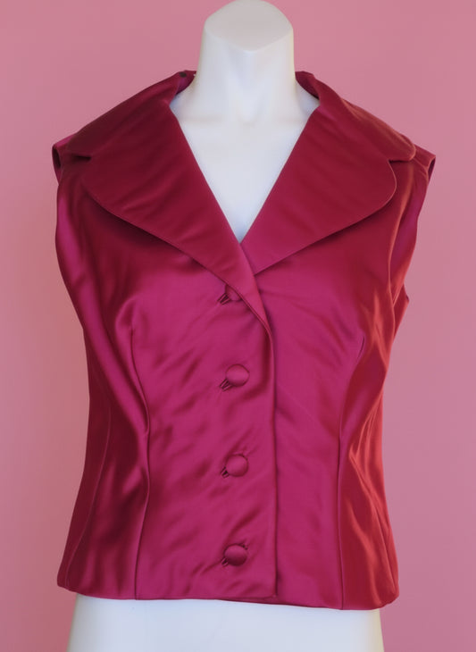 Iris Apfel's Vintage Silky Scarlet Vest