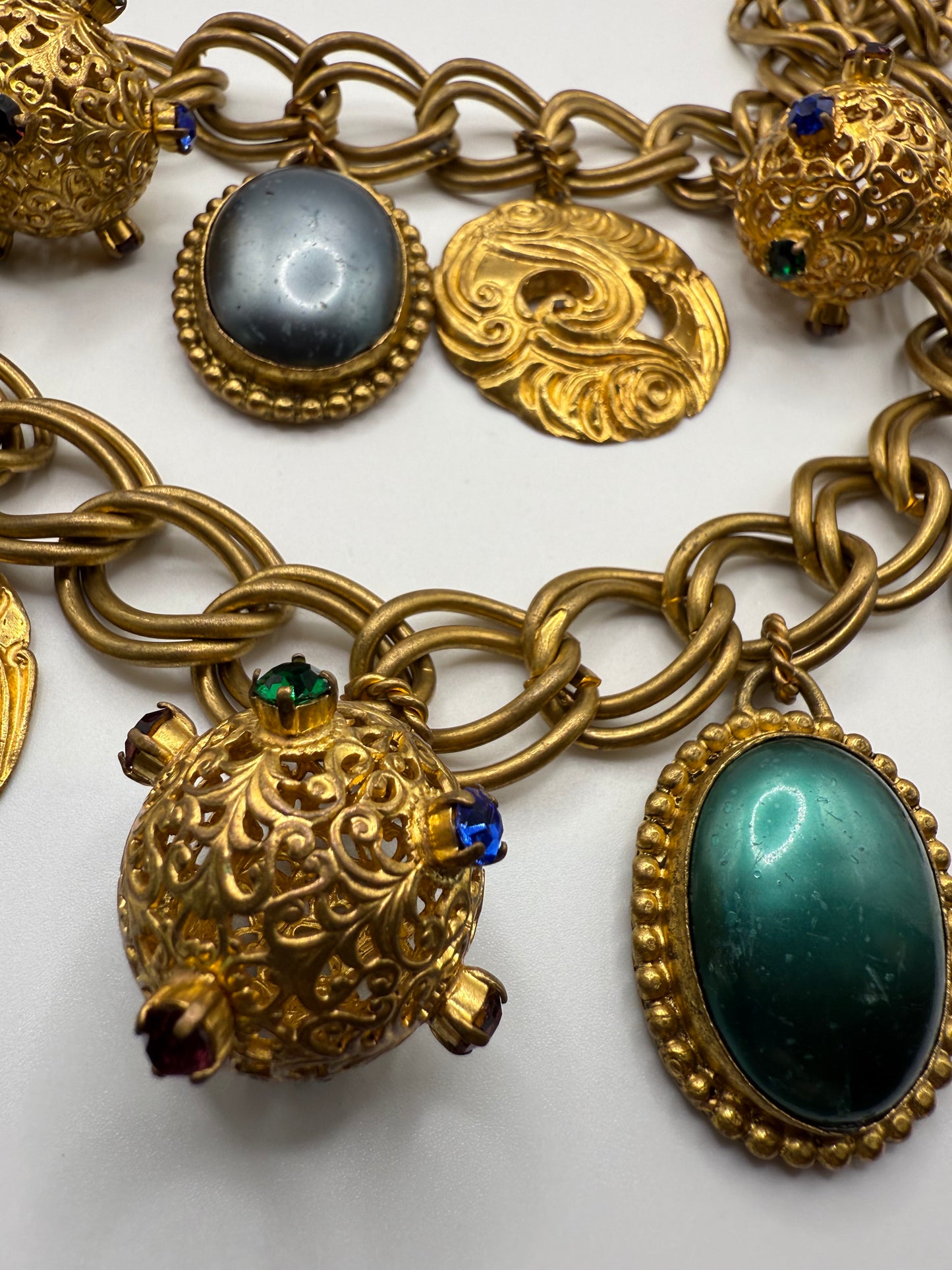 Vintage Isabel Canovas Huge Chunky Charm Necklace