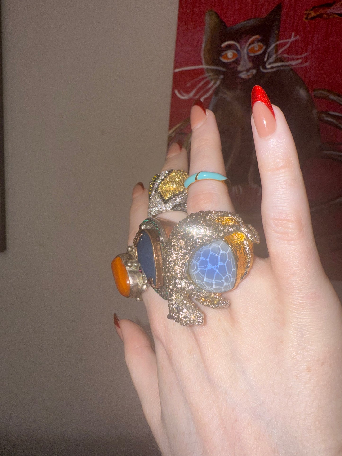 Iris Apfel's Alexis Bittar Crystal Panther Ring