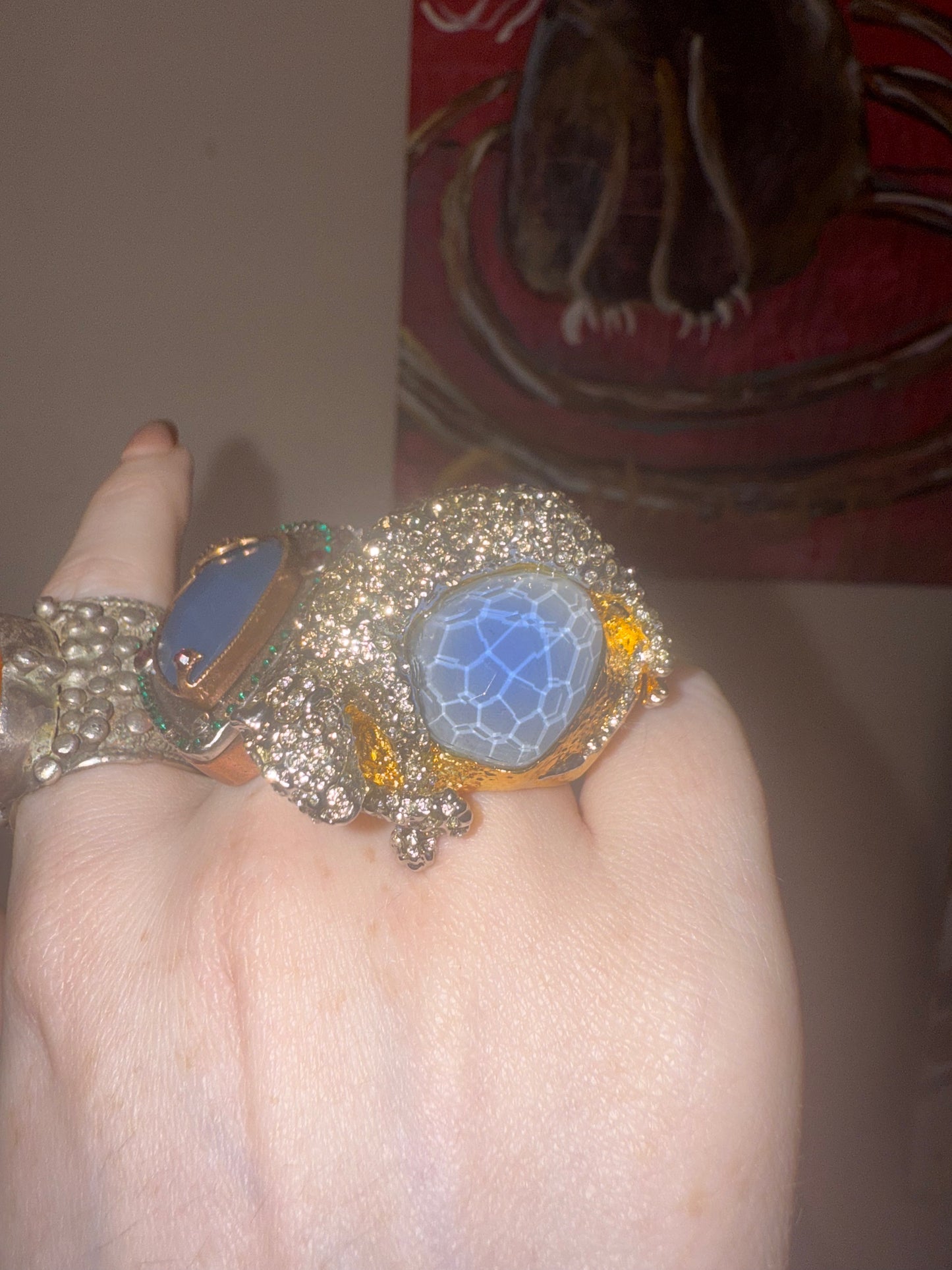 Iris Apfel's Alexis Bittar Crystal Panther Ring