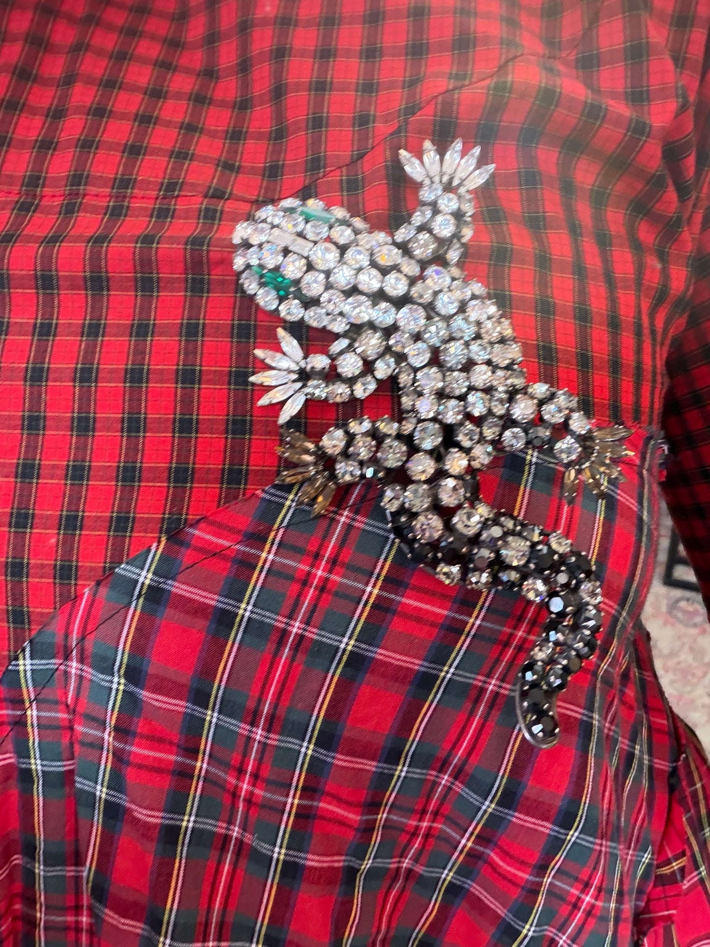 Vintage Monumental Philippe Ferrandis Paris Crystal Salamander Brooch