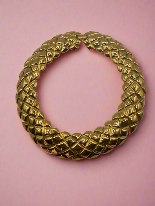 Vintage Jumbo Gold St. John Collar Necklace
