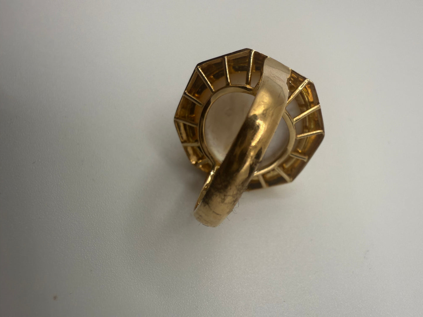 Vintage 14K Gold Extra Chunky Mabe Pearl Ring