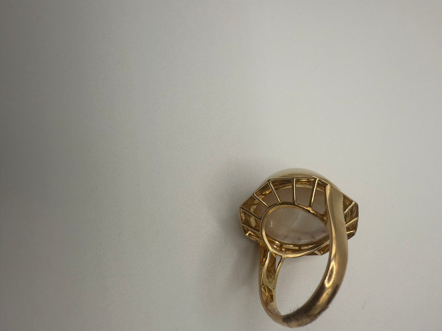 Vintage 14K Gold Extra Chunky Mabe Pearl Ring