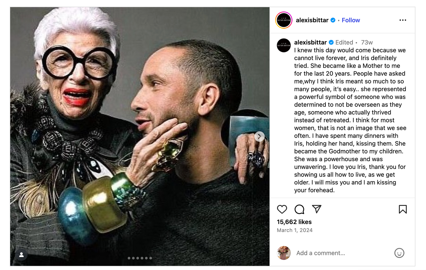 Iris Apfel's Alexis Bittar Crystal Panther Ring