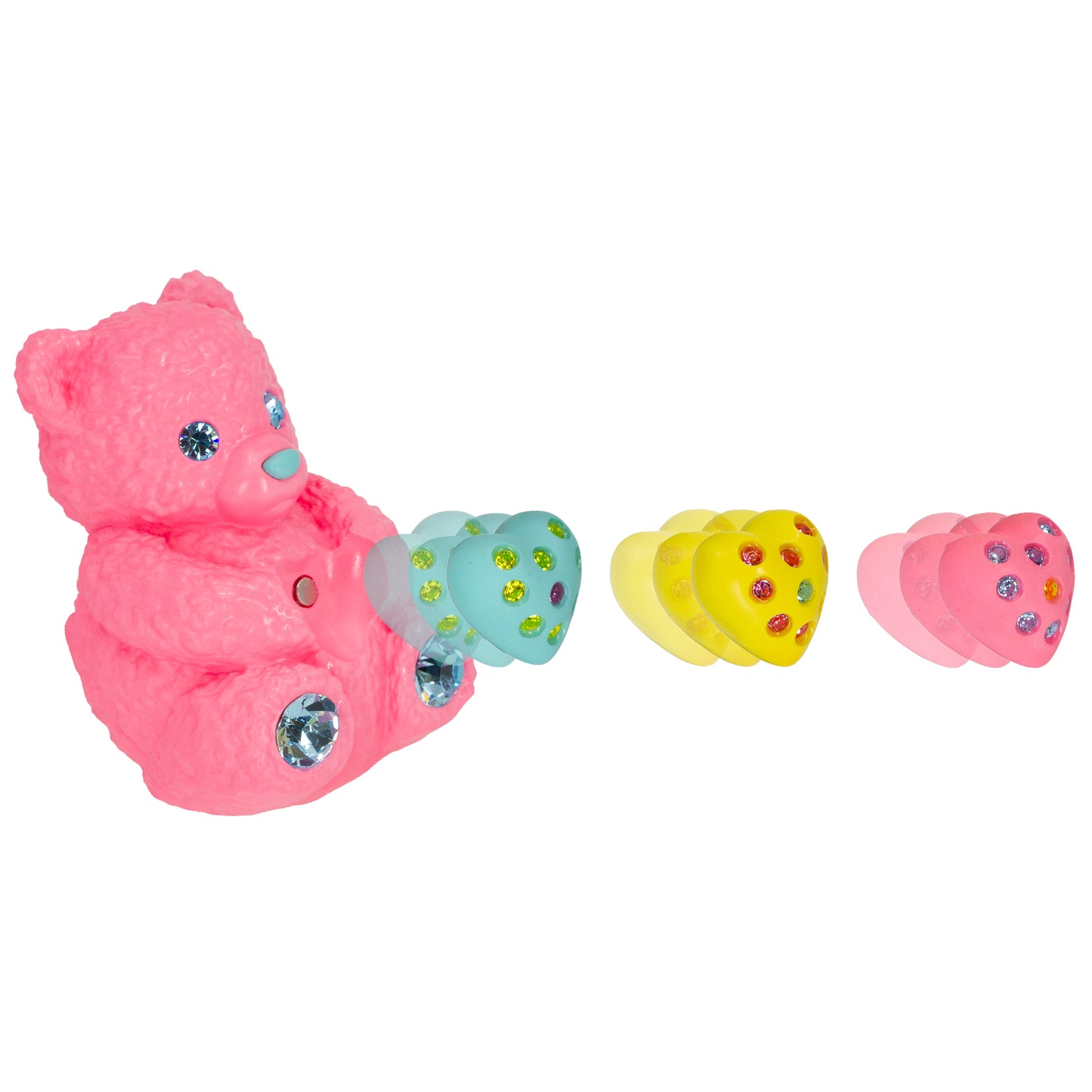 Bubble Gummy Bear Heart Charm Mood Ring