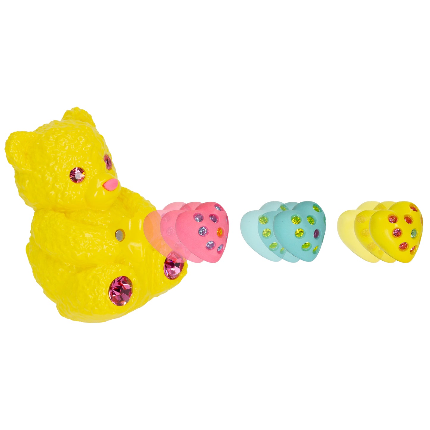 Butter Bear Heart Charm Mood Pendant