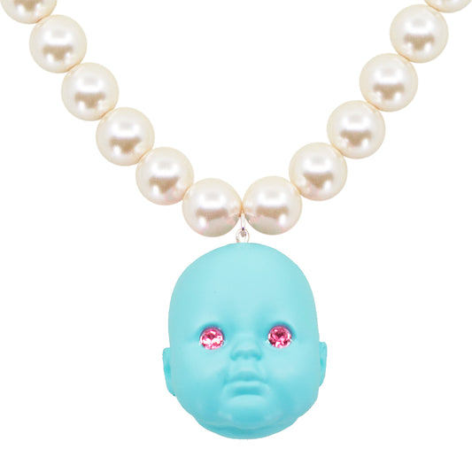 Blue Raspberry Baby Doll Pearl Necklace